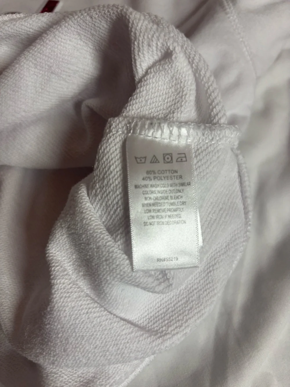 Vintage Hard Rock Cafe Hollywood White Sweatshirt with Yellow Logo, size L - Picture 4 of 4